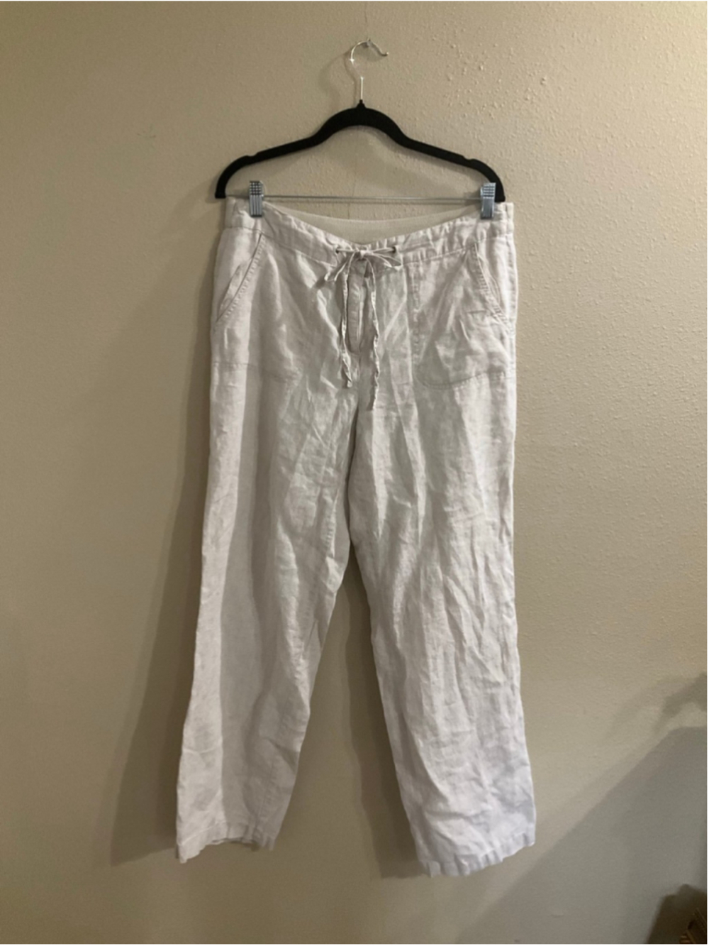 Charter Club linen pants with drawstring waist Medium
